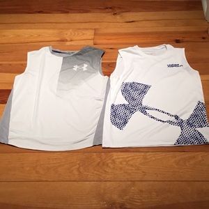 Boys Under Armour sleeveless shirts